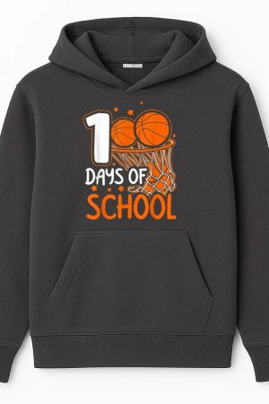 100th Day Of School Basketball Hoodie
