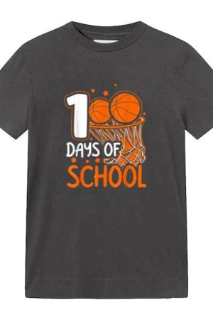 100th Day Of School Basketball T-Shirt