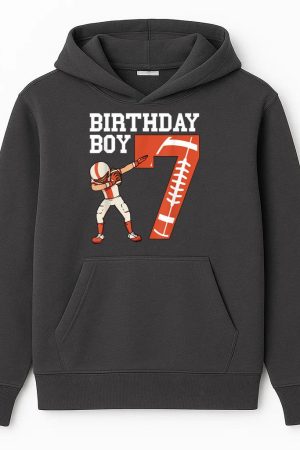7th Football Birthday Hoodie