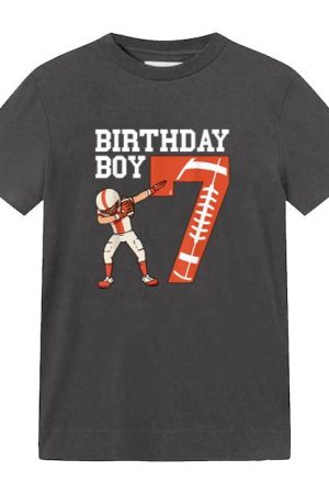 7th Football Birthday T-Shirt