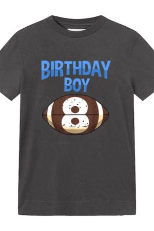 8th Birthday Boy Football T-Shirt