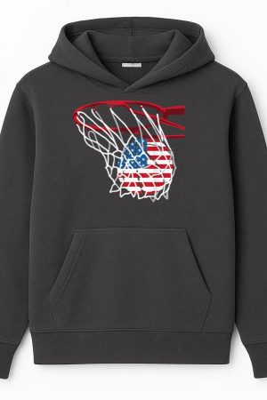 American Patriotic Basketball US Flag Hoodie