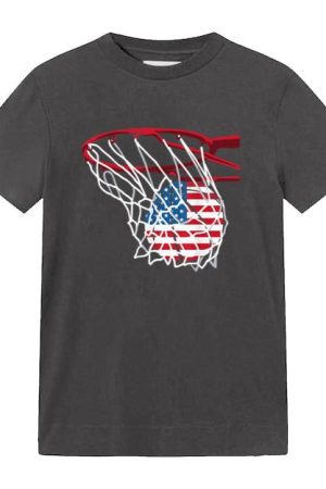 American Patriotic Basketball US Flag T-Shirt