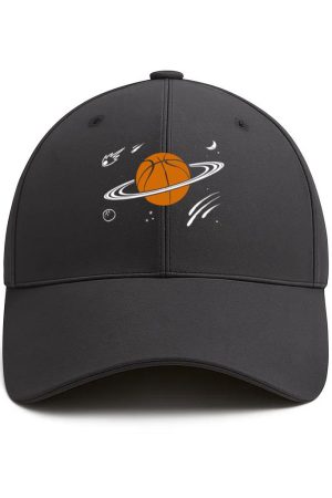 Basketball Sports Planet Saturn Ring Galaxy Space Cotton Baseball Hat