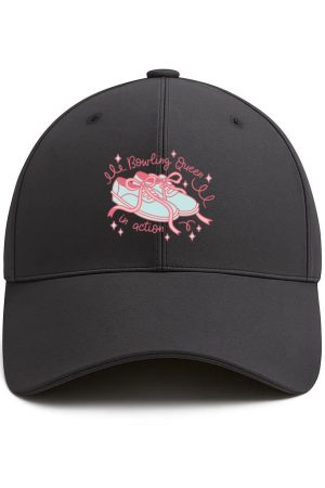 Bowling Queen Quote Design Cotton Baseball Hat