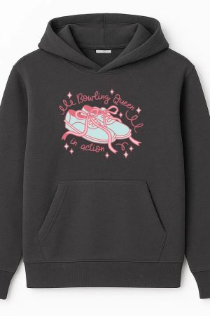 Bowling Queen Quote Design Hoodie