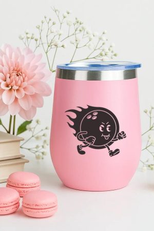 Bowling Retro Cartoon Ball 12oz Tumbler