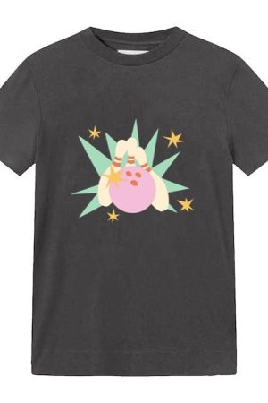 Bowling Retro Flat Ball And Pins T-Shirt