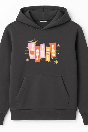 Bowling Retro Flat Pins Hoodie