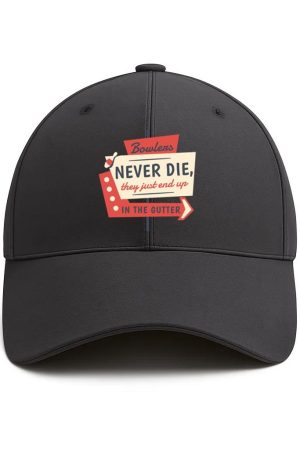 Bowling Retro Quote Bowlers Cotton Baseball Hat