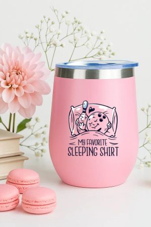 Bowling Sleeping Shirt T Shirt Design 12oz Tumbler
