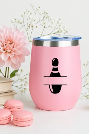 Bowling Sport Pin Label 12oz Tumbler