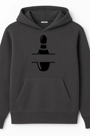 Bowling Sport Pin Label Hoodie