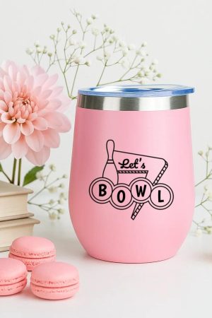 Bowling Stroke Sign Lets Bowl 12oz Tumbler