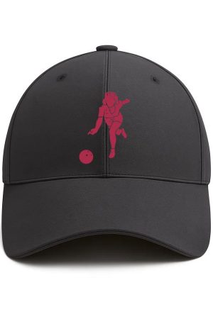 Bowling Woman Silhouette Cotton Baseball Hat