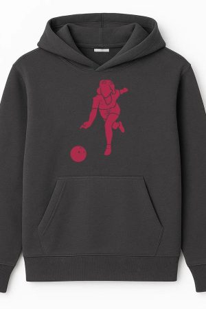 Bowling Woman Silhouette Hoodie