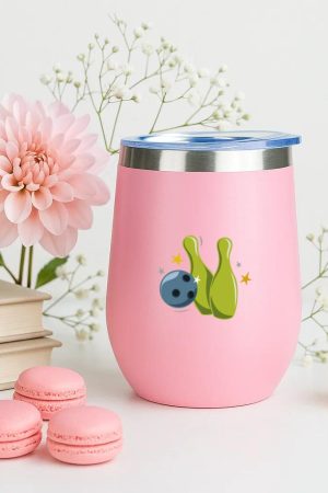 Cartoon Bowling Strike 12oz Tumbler