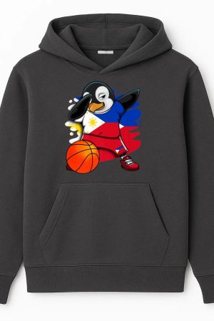 Dabbing Penguin Philippines Basketball Fans Hoodie