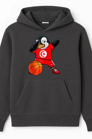Dabbing Penguin Tunisia Basketball Hoodie