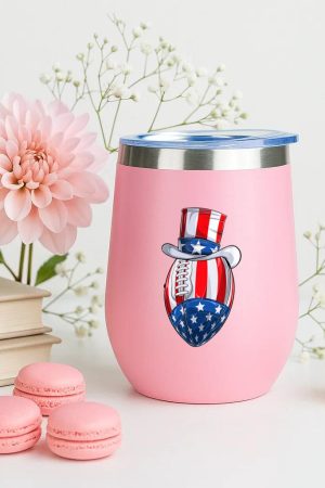 Football Uncle Sam 4th July 12oz Tumbler