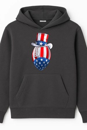 Football Uncle Sam 4th July Hoodie
