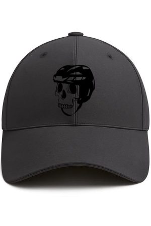 Hockey Helmet Skull High Contrast Cotton Baseball Hat