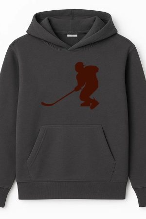 Hockey Ice Player Silhouette Hoodie