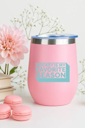 Hockey Is My Favorite Season Quote Cut Out 12oz Tumbler