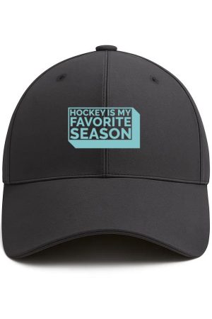 Hockey Is My Favorite Season Quote Cut Out Cotton Baseball Hat