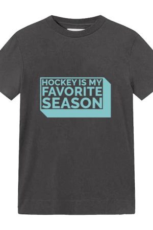 Hockey Is My Favorite Season Quote Cut Out T-Shirt