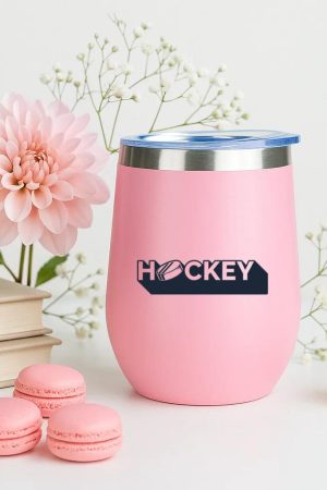 Hockey Label Cut Out 12oz Tumbler