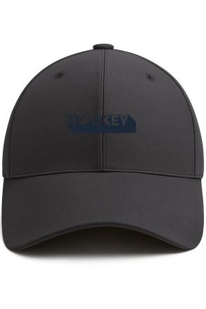 Hockey Label Cut Out Cotton Baseball Hat