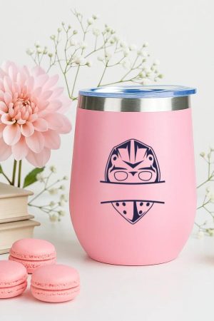 Hockey Mask Label Cut Out 12oz Tumbler