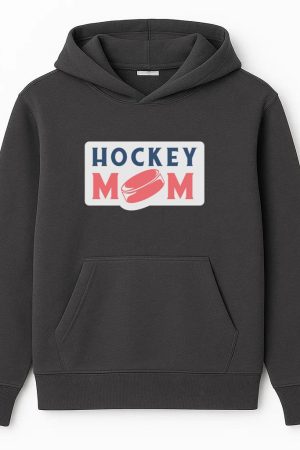 Hockey Mom Quote Lettering Hoodie