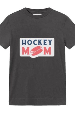 Hockey Mom Quote Lettering T-Shirt