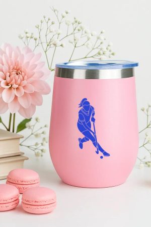Hockey Player Blue 12oz Tumbler