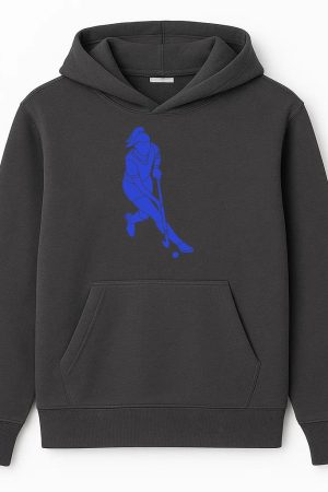 Hockey Player Blue Hoodie