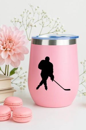 Hockey Player Breakaway Silhouette 12oz Tumbler