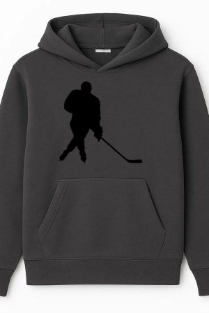 Hockey Player Breakaway Silhouette Hoodie