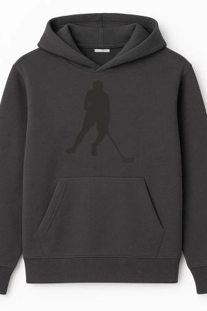 Hockey Player From The Front Silhouette Hoodie