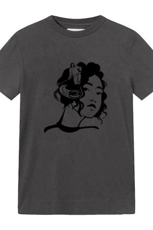 Hockey Player Girl Cut Out T-Shirt