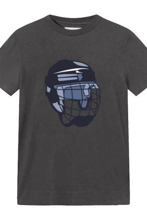Hockey Player Helmet Illustration T-Shirt