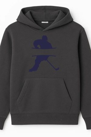Hockey Player Label Silhouette Hoodie
