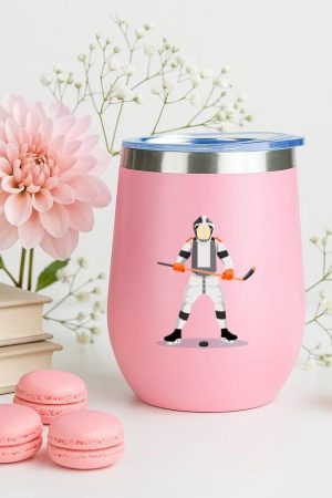 Hockey Player Player Stick Flat 12oz Tumbler