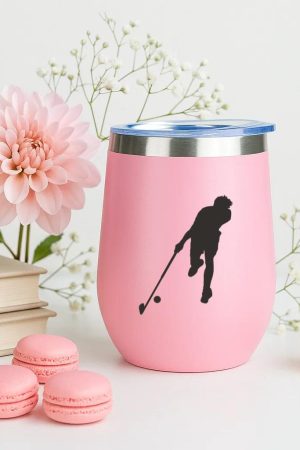 Hockey Player Reaching For The Ball 12oz Tumbler