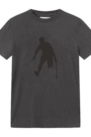Hockey Player Silhouette Facing Down T-Shirt