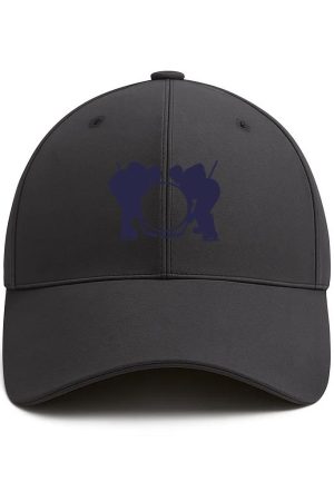 Hockey Players Label Silhouette Cotton Baseball Hat