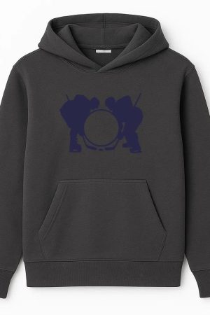 Hockey Players Label Silhouette Hoodie