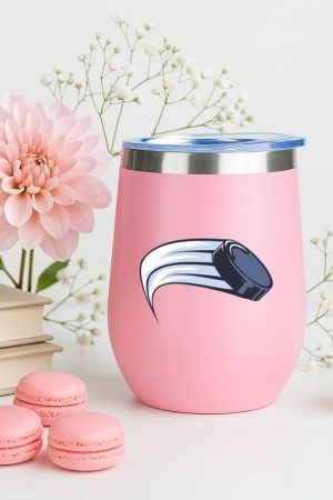 Hockey Puck In Movement Illustration 12oz Tumbler