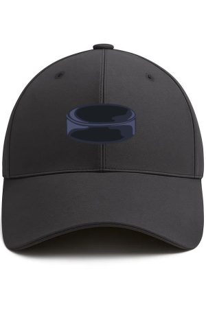Hockey Puck Simple Illustration Cotton Baseball Hat